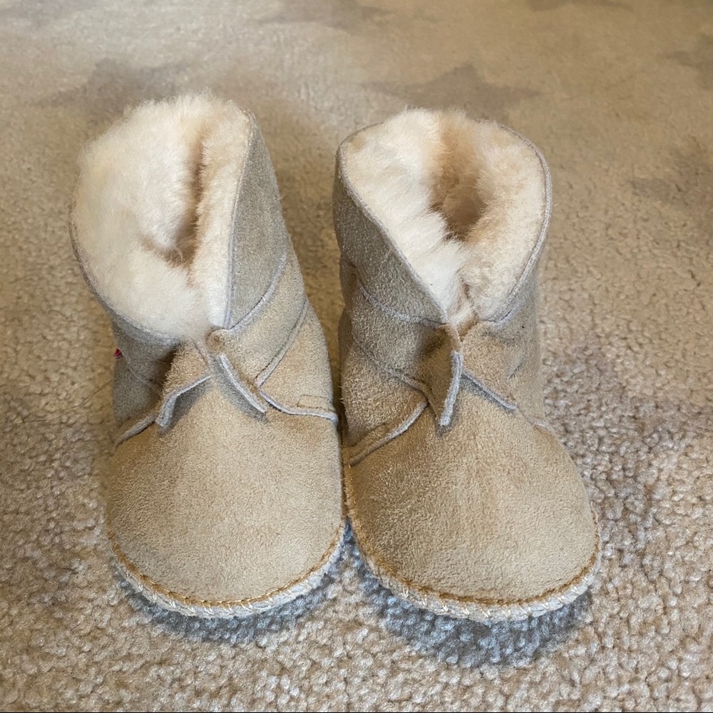 Plateau furry suede slipper boots